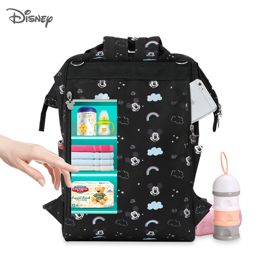 Рюкзак для подгузников disney, сумка для подгузников с изоляцией от USB, сумка для подгузников с Минни и Микки, большая емкость, сумка для путешествий, Оксфорд, для кормления ребенка, сумка для мам
