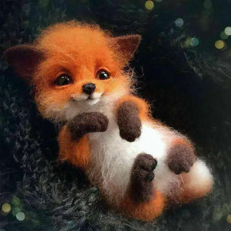

Wool Felt Brooch Handmade Material Cat Fox Dog Raccoon Squirrel Big Ear Animal Brooch DIY Material Bag Felt Craft Diy Gift