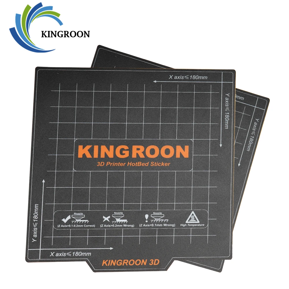 Pces Kingroon Impressora Hotbed Adesivo Flexível Folha Magnética 180*180mm Impressão Construir Remoção Superfície Plataforma Cama Aquecida 2 Kp3s 3d - Imagem 3