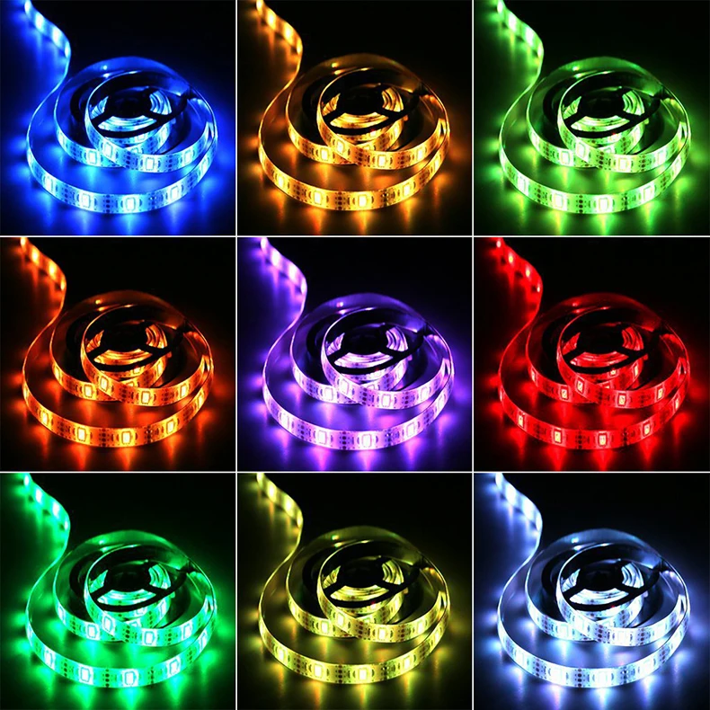LED 5050 USB Colorful RGB TV PC Flexible Background 20-Key Music Sound Control Light Strip Gamer Cabinet Diode Tape 1 2 3 4 5 M LED 5050 USB Colorful RGB TV PC Flexible Background 20-Key Music Sound Control Light Strip Gamer Cabinet Diode Tape 1 2 3 4 5 M