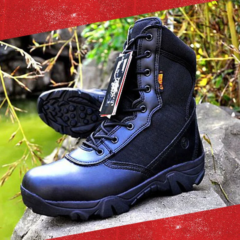 

Tactical Boots Army Boots Sport Shoes Military Desert Waterproof Work Safety Shoes Climbing Hiking Ankle Men's Outdoor Boots