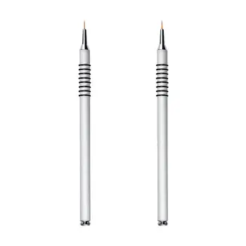

Nail Art Brush 2Pcs Acrylic Nail Brush Liquid Glitter Handle Manicure Pen DIY Gradient Gel Nails Brush Manicure Tools