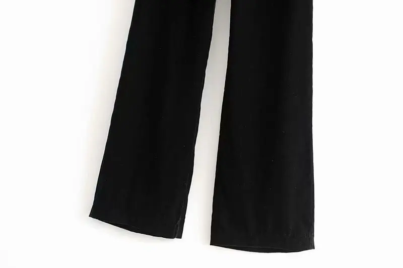 Английские Костюмы Брюки женские элегантные офисные женские бархатные прямые длинные брюки с высокой талией и пуговицами широкие брюки повседневные женские брюки