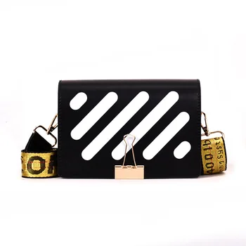 

2019 new contrast color shoulder bag Korean version of the broadband wild Messenger small square bag
