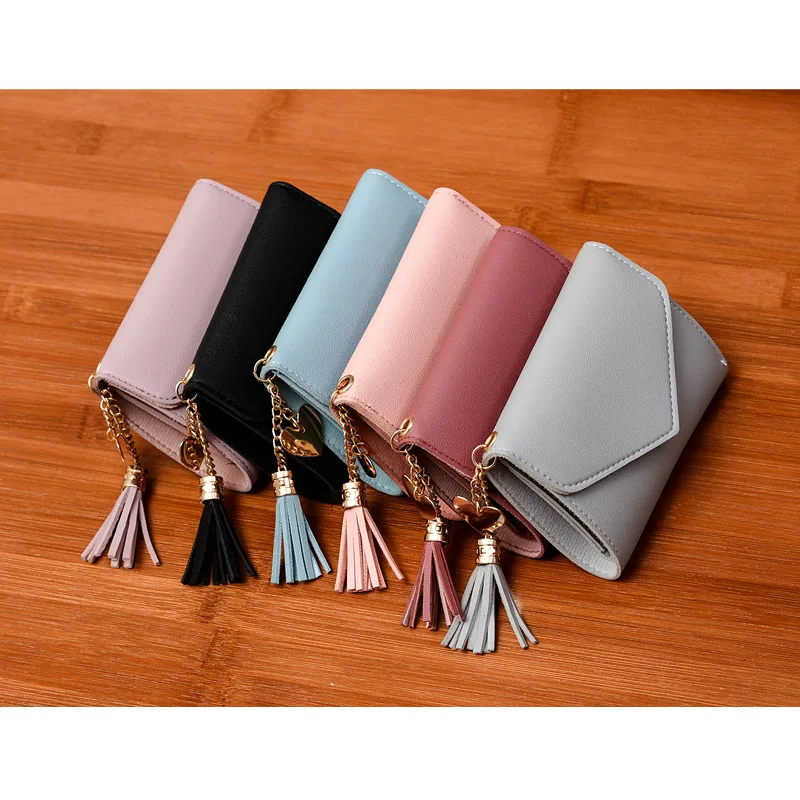 

New Style Fashion Small Wallet Women's Short Japanese And Korean Style Contrast Color Mini Students Women's Wallet