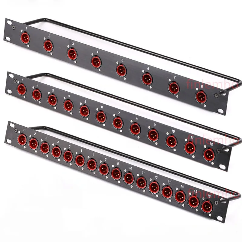 Placa de Suporte para Câmera Cabo de Áudio Macho Conexão 1u Alto-falante Profissional Mixer dj 8 12 16 Way Xlr - Image 2