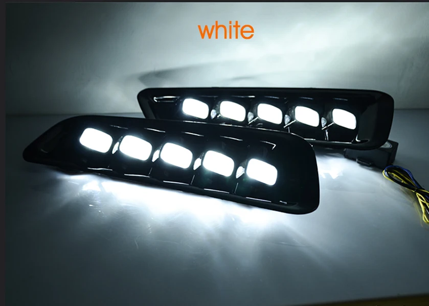 white SANVI 2 шт. светодиодный фонарь дневного света для Ford F150 Ranger Raptor- белый желтый светодиодный световой сигнал - Испускаемый цвет: white