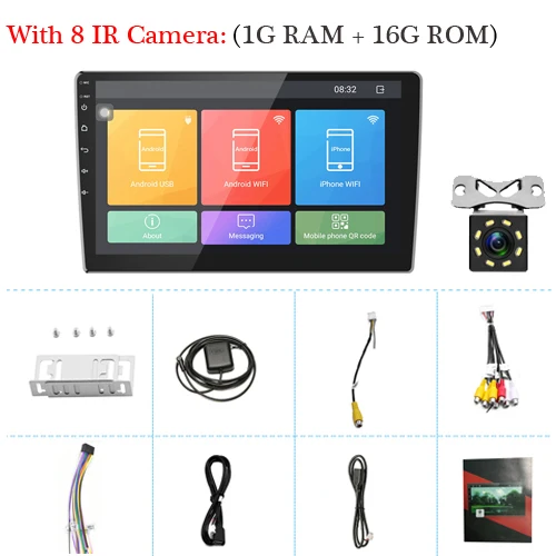 1G 16G 8IR Light AMPrime 10," Автомобильный мультимедийный плеер 2 din Android автомобильный стерео радио Bluetooth wifi Аудио Mirrorlink MP5 плеер с задней камерой - Цвет: 1G 16G 8IR Light