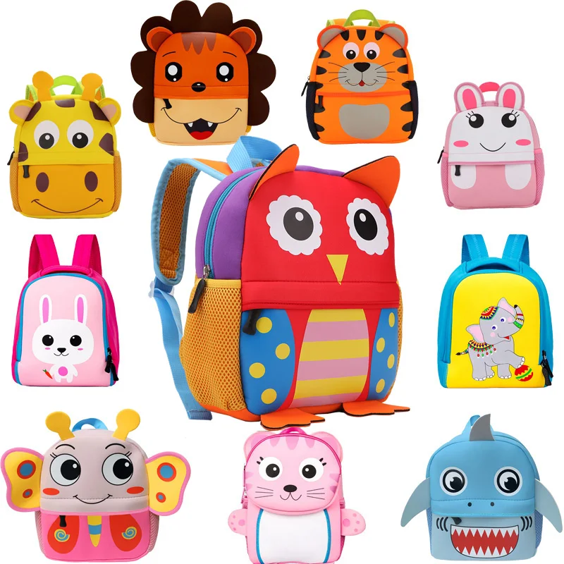 School-Bags Backpacks Kindergarten Animal Toddle Girls Children Cartoon New 3D for Boy