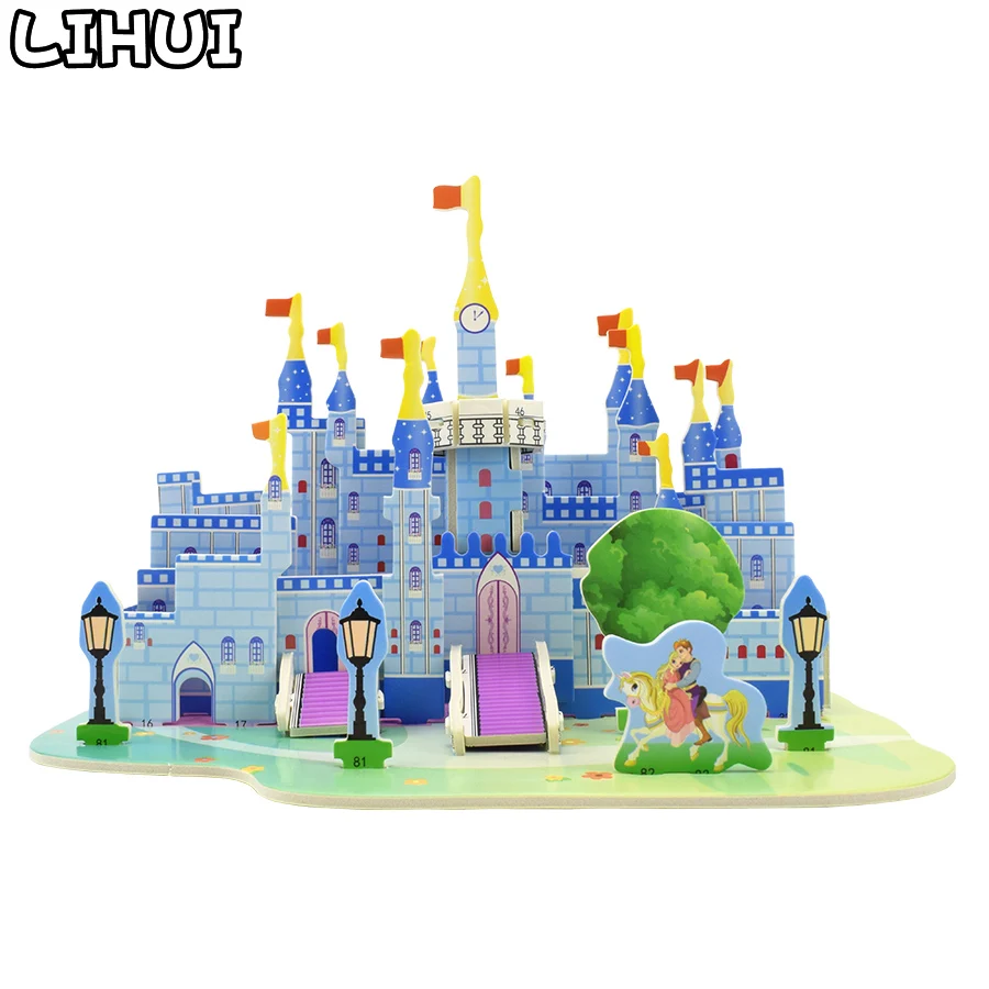 3D DIY головоломки игрушки для детский замок строительство подарок для детская палатка головоломки Детские Игрушки для раннего развития игрушки