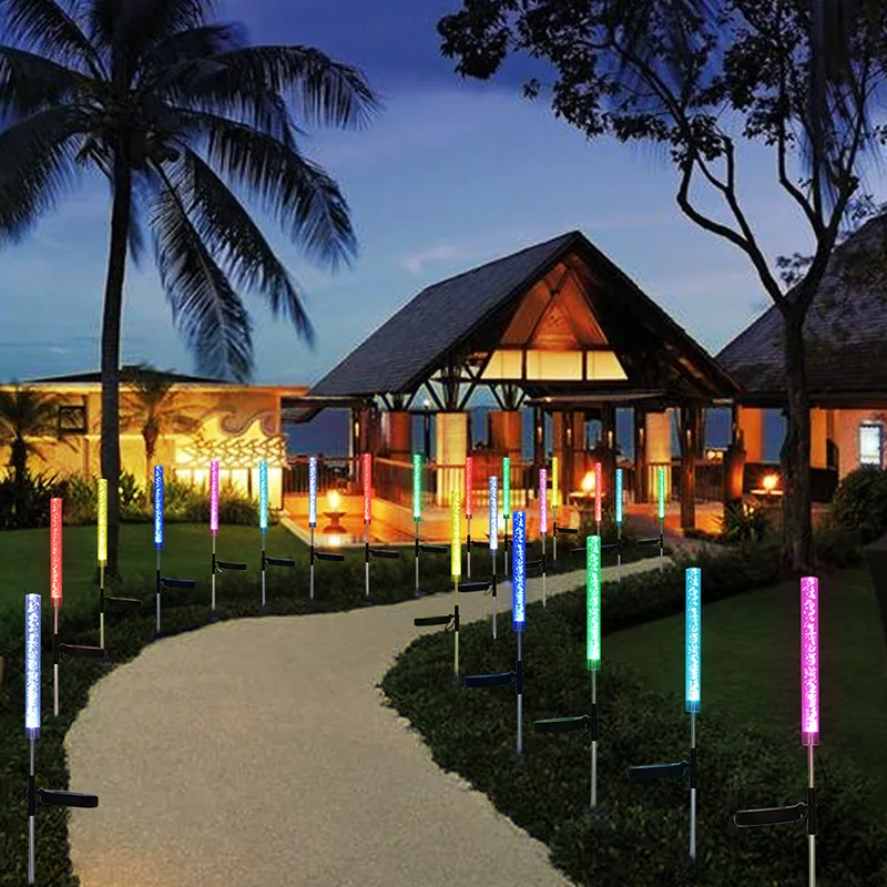 

Solar garden bed and breakfast decoration lights outdoor garden colorful lights waterproof led neon landscape lights lawn