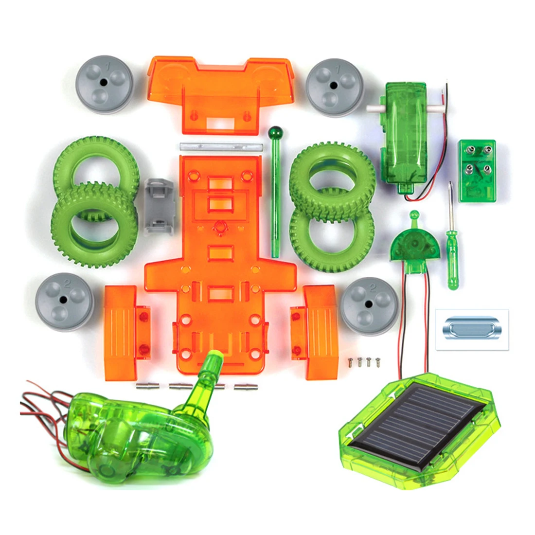 

DIY Solar Hand-cranking Power Vehicle Assembly Car Kit Learning Educational Puzzle Toy for Kids Science Teaching