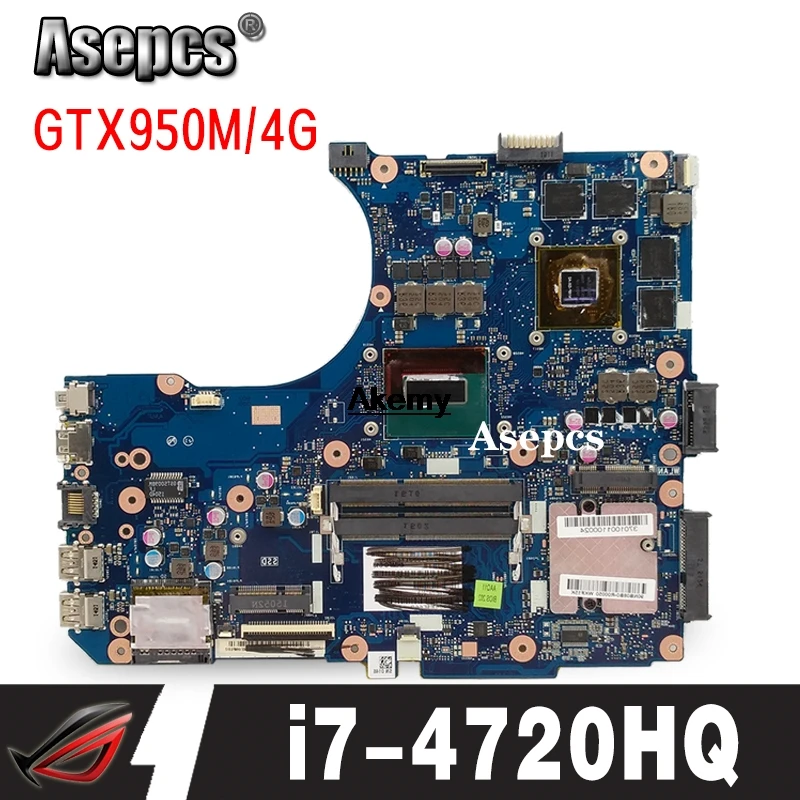 N551JX материнская плата для ноутбука ASUS N551J N551JK N551JM N551JW G551J G551JK G551JM G551JW I7-4720HQ/GTX950M оригинальная материнская плата