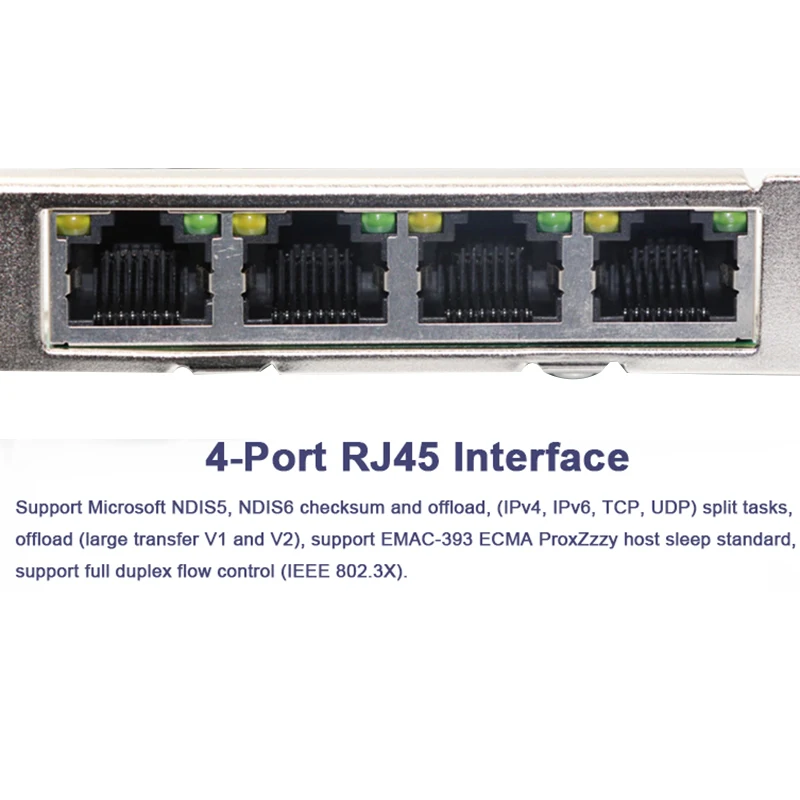 Сетевые карты Lan карты Ethernet сетевой адаптер Ethernet Сетевая карта 4 порта Rj45 Pci Express бесплатный интернет 4,9