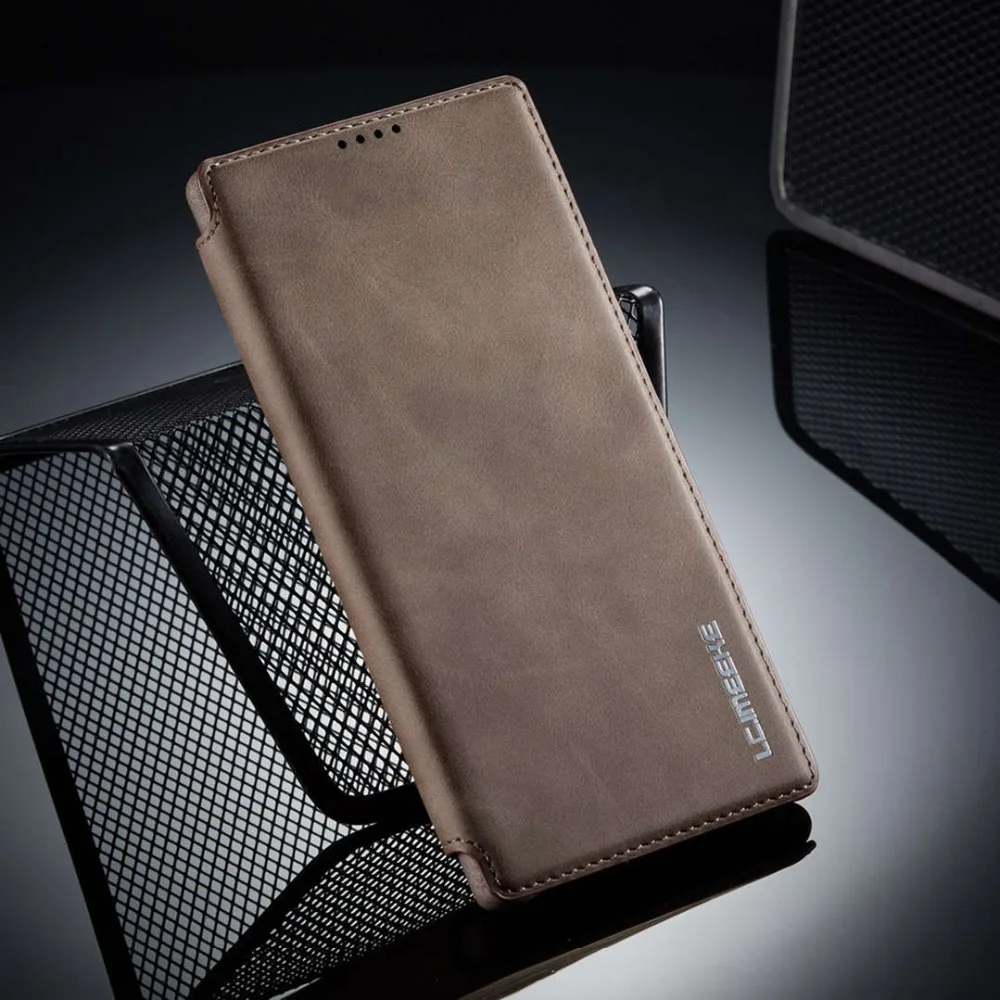 Роскошный кожаный флип-чехол для телефона для samsung Galaxy Note10 Plus Note10 Кошелек держатель для карт слот задняя крышка для Galaxy Note10 Coque