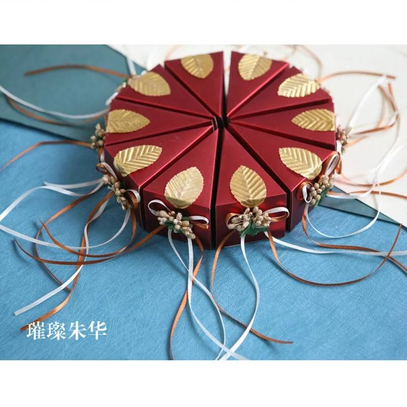 Cuicanzhuhua 5 стилей Творческий треугольник-shape форме, благодаря чему создается ощущение невесомости с торт роскошная коробка для конфет Бумага Коробки, 10 шт./компл. День рождения украшения для детей день рождения ребенка, Подарочная сумка - Цвет: Cuicanzhuhua