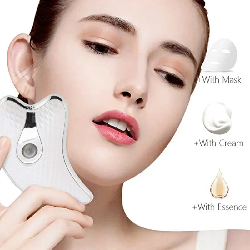 Микропоток EMS массажер для лица Gua Sha лимфатического дренажа подтяжка кожи против