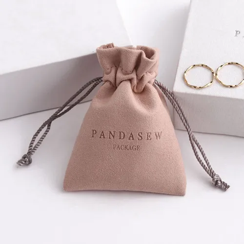 Customize Print Jewelry Pouches Personalized Small Business Packaging  Drawstring Microfiber Ring  Earings Gift Bags 210323 From Kong08,  $41.16