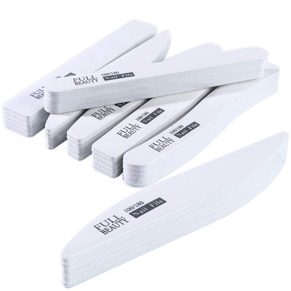 

5Pcs/Lot White Nail Files 100/180 Grit Buffer Block Set Buff Sandpaper Pedicure Manicure Tools Polishing Nail Art Filer TR1535-1
