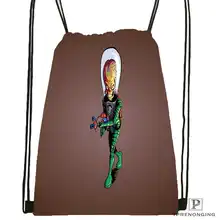 CustomMars-Attack-монстры-походная сумка на шнурке для мужчин и женщин милый рюкзак для детей(черная спинка) 31x40 см#20180611-03-153