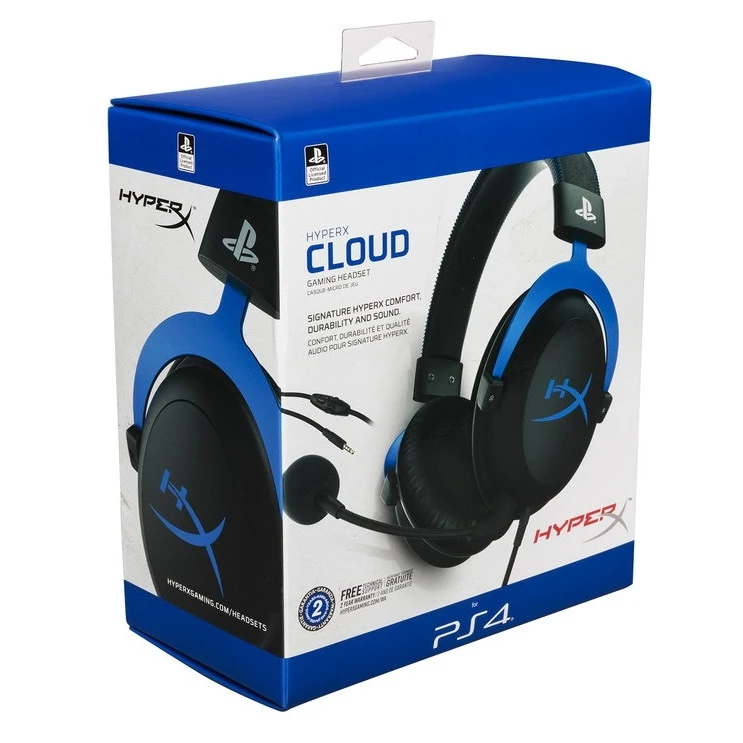 Гарнитура HyperX Cloud Blue проводная, 15–25000 Гц, 60 Ом, 98 дБ, цвет: черный/синий