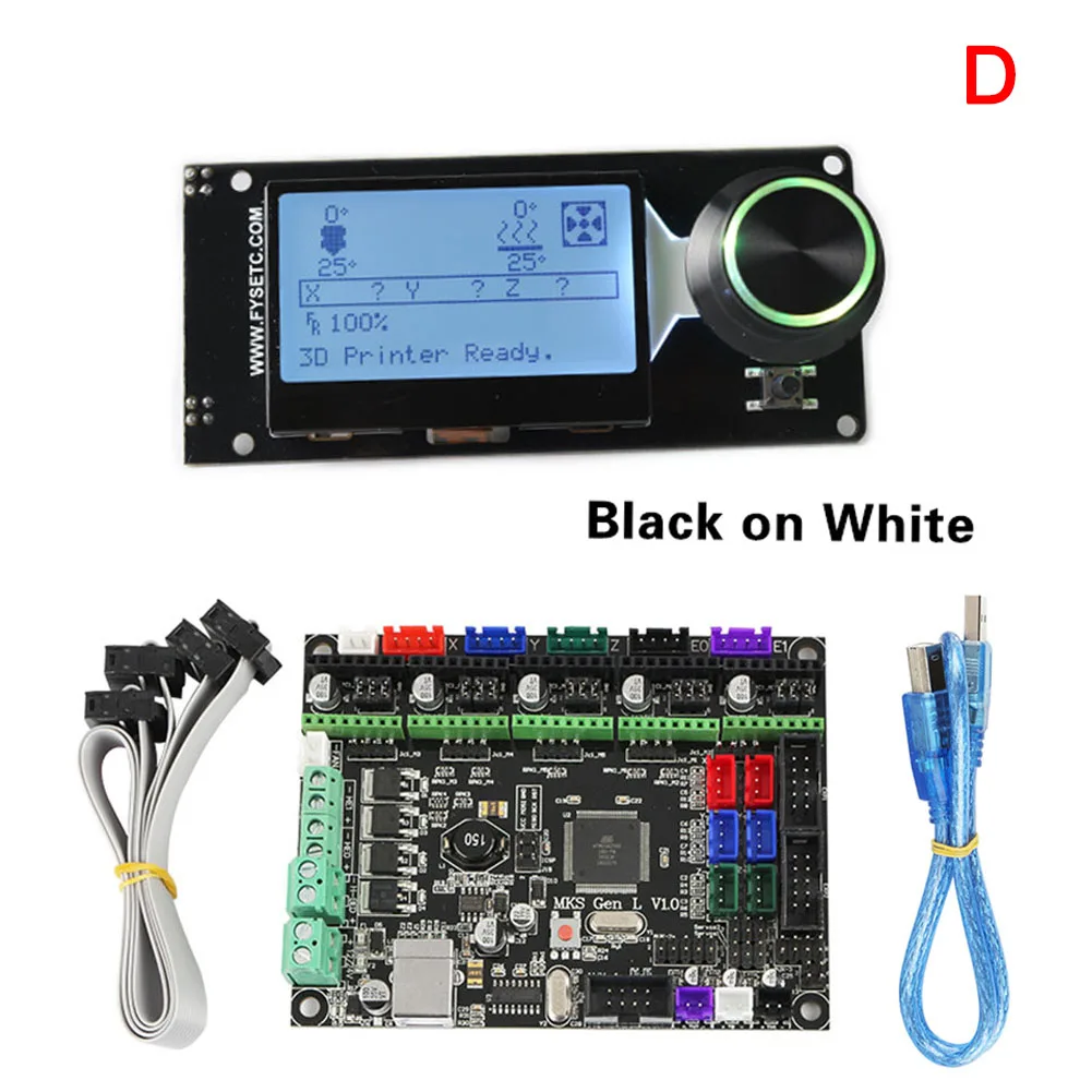 0.3 мм MKS Gen L+ MINI12864 ЖК-дисплей Поддержка Marlin DIY комплект для 3d принтера OD889 - Габаритные размеры: 0.3 мм