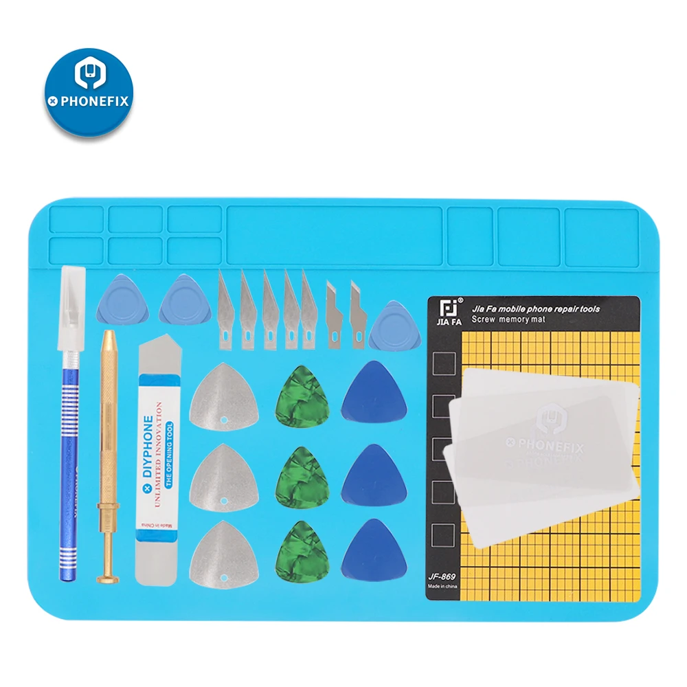 20 in 1 Mobile Phone Repair Tools Kit with Soldering Mat Spudger Pry Opening Tool Screwdriver Set for iPhone 11 Pro XS X 8 7 6S |