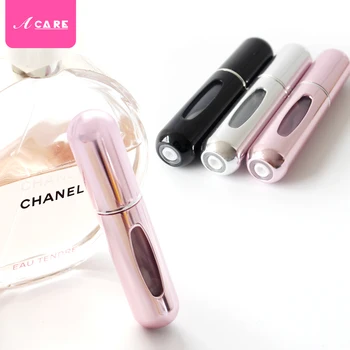 

5ml Portable Mini Refillable Perfume Spray Bottle Aluminum Spray Atomizer Travel Cosmetic Containers Perfume Bottle