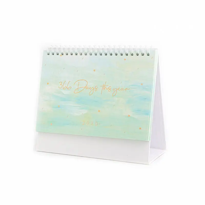 

2020 Star Desktop Standing Coil Paper Calendar Memo Daily Schedule Table Planner