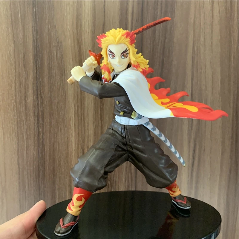 17cm New Rengoku Kyoujurou Fighting Ver Anime Demon Slayer Pvc Action Figure Kyoujurou Swing Sword Tanjirou Model Gift Toy Action Figures Aliexpress