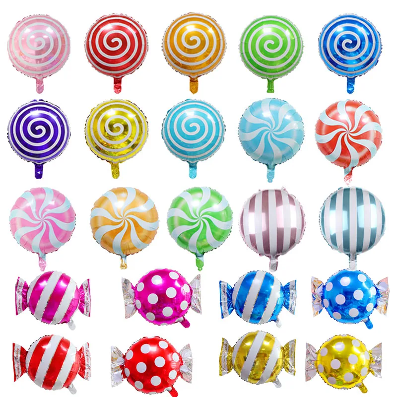 

18inch Fashion Foil Candy Balloons Windmill Helium Balloon Baby Shower Globos Children Birthday Party Wedding Decor