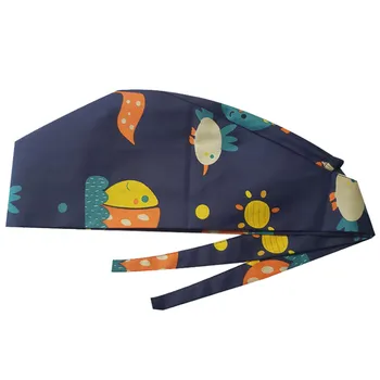 

Cotton Nurse Surgery Caps Print Work Hat Casual Unisex Scrub Cap Hospital Working Hats Fast shipping Dropshipping ##5