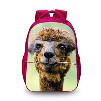

2020 Hot Red 3D Backpack Alpaca Creative Cute Fashion School Backpacks for Children Shoulder Bags for Women Men Boys Hot Search