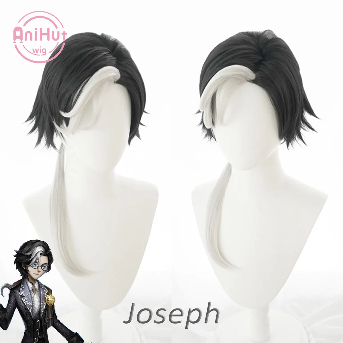 

【AniHut】Photographer New Ver D.M Joseph Desaulniers Wig Identity V Hunter Cosplay Synthetic Hair Photographer Joseph Cosplay