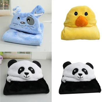 

Brand New Cat/Duck/PandaLovely Cartoon Animal Flannel Baby Infants Warm Hooded Cloak Toddlers Bathrobe baby Baby Bath Towel
