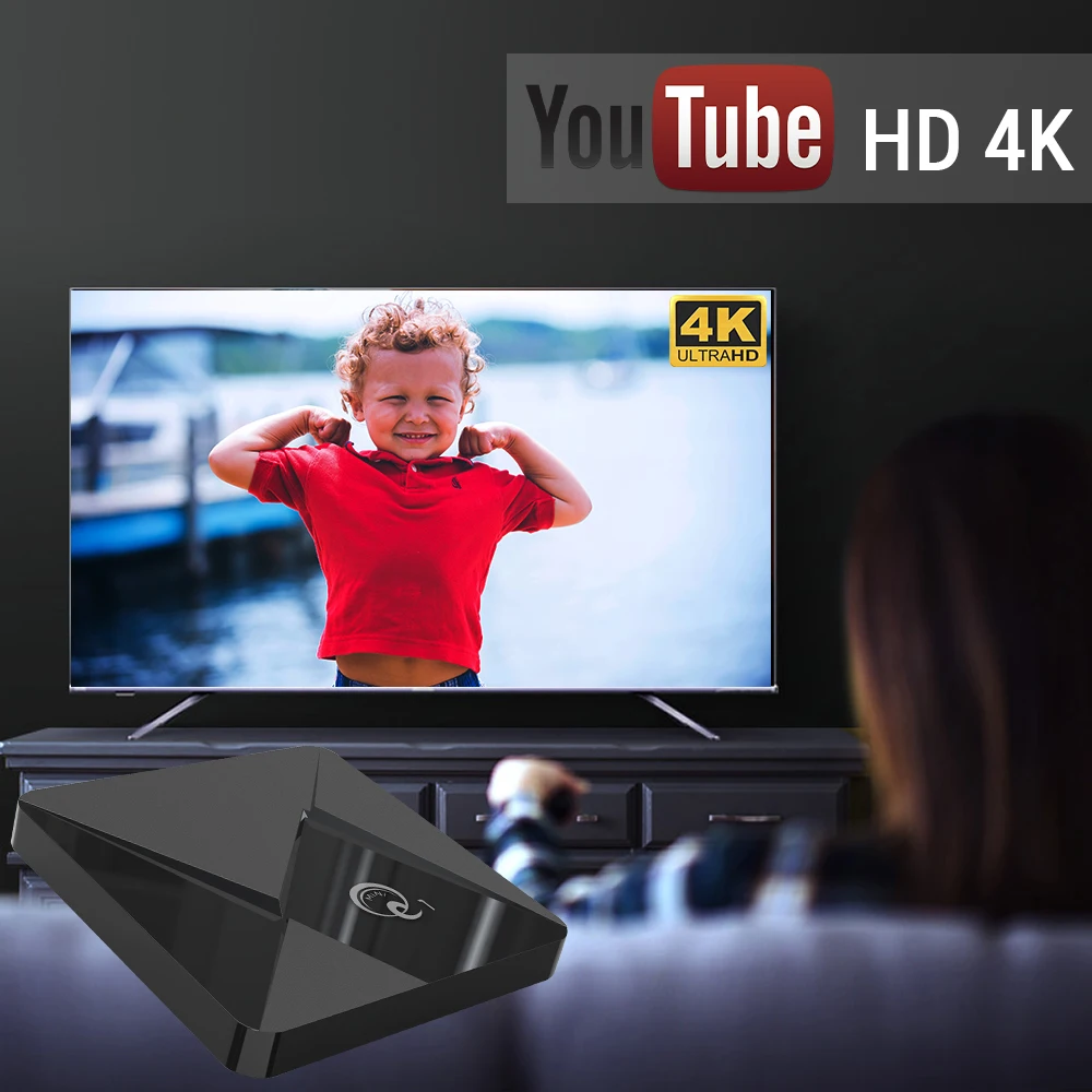 Q1 Android 9,0 ТВ приставка 2G 16G Смарт ТВ приставка Amlogic S912 4K Wifi Netflix Google голосовой помощник 2,4 ГГц Wifi Q1 телеприставка