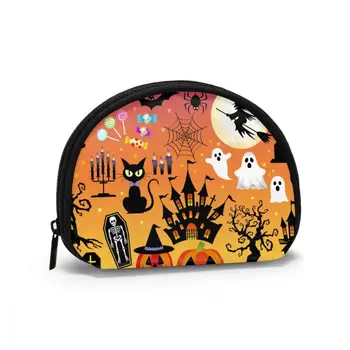 

Make Up Bag Travel Women Halloween Illustrations Zipper Fashion Women Travel Organizer Cosmetic Bag 2021