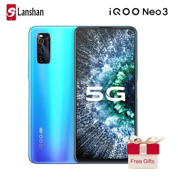 Перейти на Алиэкспресс и купить Новейший IQOO Neo 3 Мобильный телефон 5G Full Netcom 4500 мАч 44 Вт флэш-зарядка 4800MP Тройная задняя камера 8G 128G NFC Celular