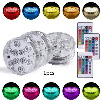 

Submersible Swimming Pool Led Lights IR Remote Pond Lights for Aquarium Vase Base Garden Party Durable