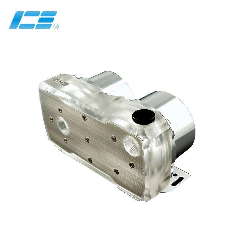 ^Cheap Iceman cooler pump cover for double Dual D5 pump watercooling G1/4' black,transparent color high quality pump refit accessory