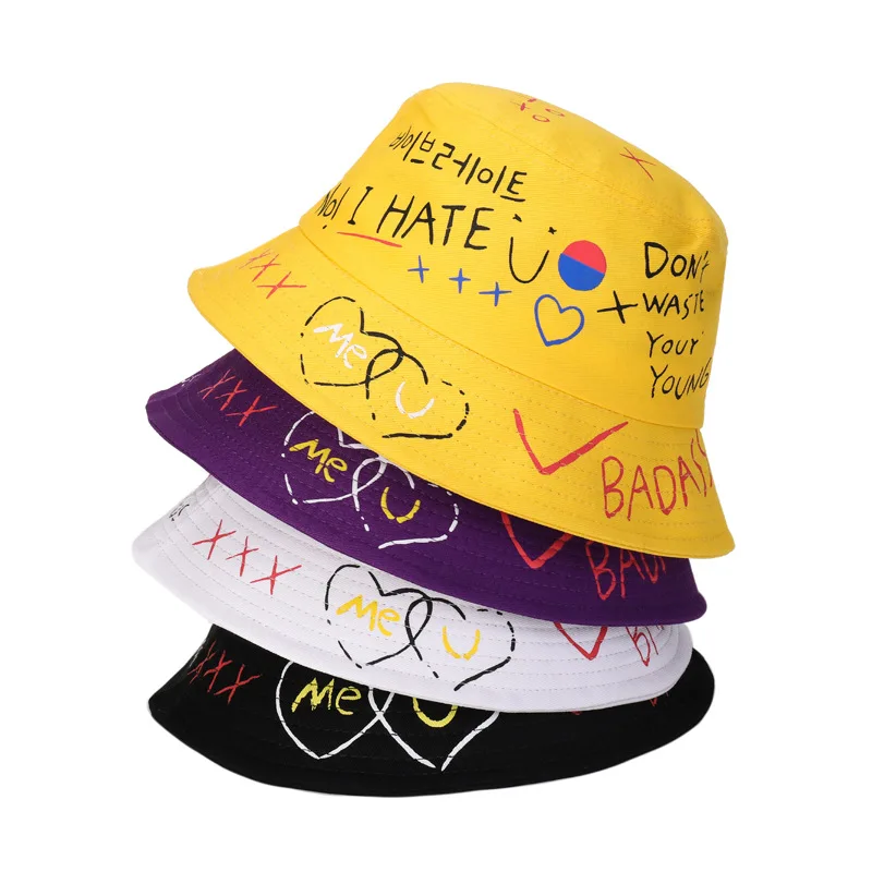 Anime Graffiti Bucket Hat Women 
