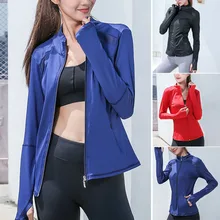 Новая женская спортивная куртка для йоги с длинным рукавом быстросохнущая модная сетчатая одежда для фитнеса XD88