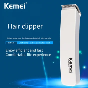 

Kemei Electric Hair Clipper Rechargeable Waterproof Trimmer Haircut Razor Barber Cutting Machine Set Cordless For Man 619