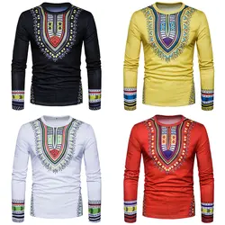 Африканская одежда для мужчин, платья с 3D принтом, богатый Базен, черный, длинный рукав, новинка 2019, Afirca Анкара, модные рубашки-Дашики