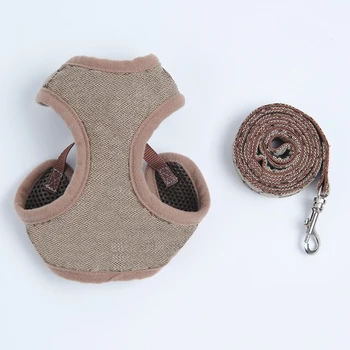 

Harness Leash Set for Small Dogs Pet Accessories Soft Cat Vest Dog Leashes Easy Walking Tools Walk Out Lead Harness LC0104