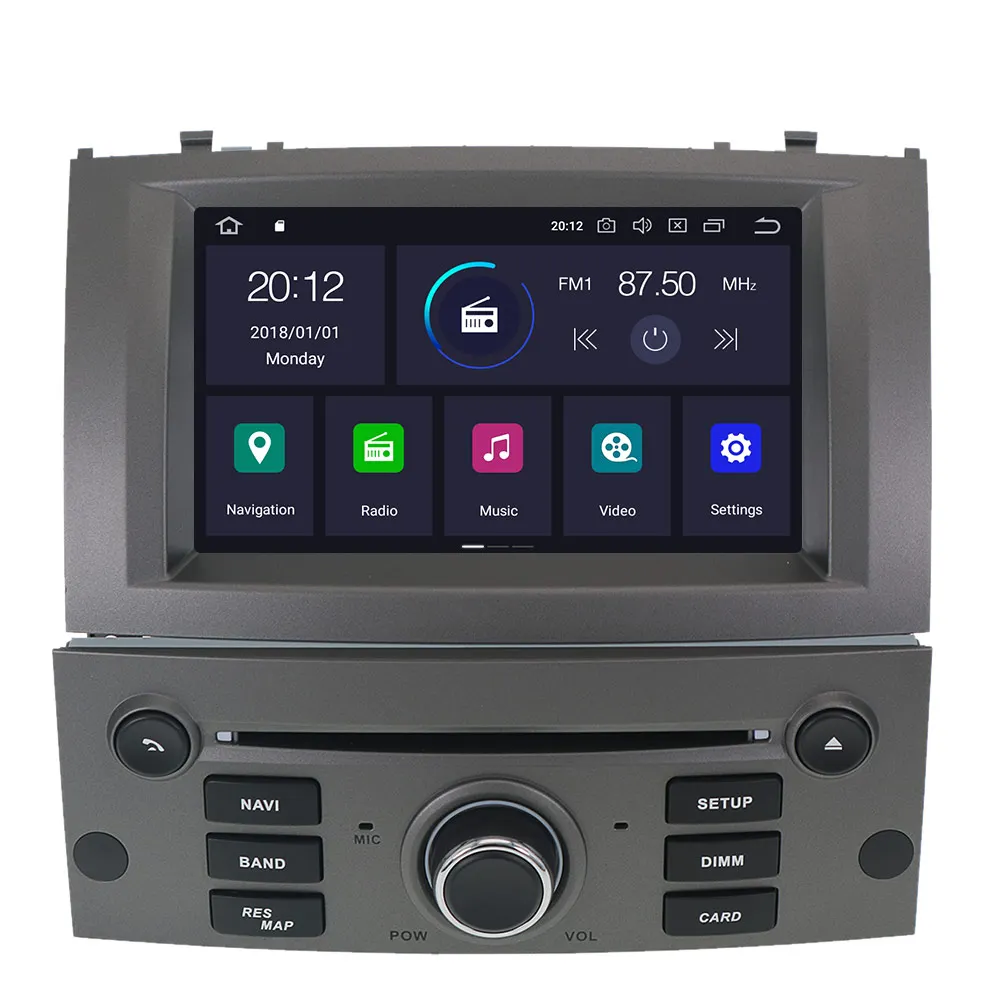 Perfect Android 9 8 Core 4+46 GB With DSP For Peugeot 407 2004-2010 Car GPS Navi Radio Screen android Display Car multimedia player DVD 12