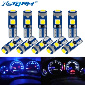

10Pcs T5 Led Bulb W3W W1.2W Led Canbus Car Interior Lights Dashboard warming indicator Wedge Auto Instrument Lamp 12V