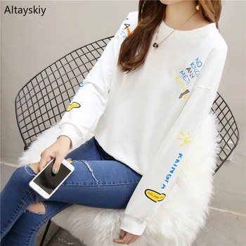 

Hoodies Women Harajuku Ulzzang Printed Fashion Leisure Kawaii Sweet Lovely Students All-match High Quality Simple Daily Womens
