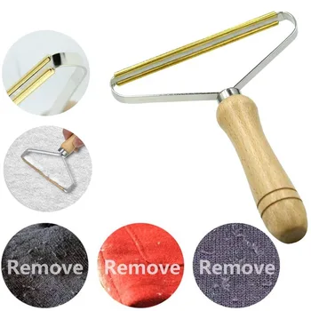 

Portable Lint Ball Remover for Clothes Power Free Fluff Removing Roller Fuzz Fabric Shaver Reusable Travel Wood Lint Roller Tool