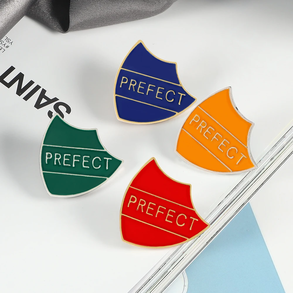 Personality letters 4 colors optional Jewelry Fashion Pin Badge Brooch Enamel Broochs For Men Perfect School Prefect Pins Gift - Image 3